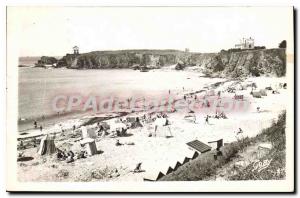 Old Postcard The Pouldu La Plage Du Bain I'Heure