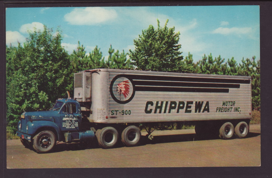 Chippewa Motor Freight Chippewa Falls WI Topics Advertising Postcard