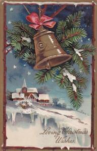 PFB Serie 7852 Christmas Wishes With Gold Bell 1908