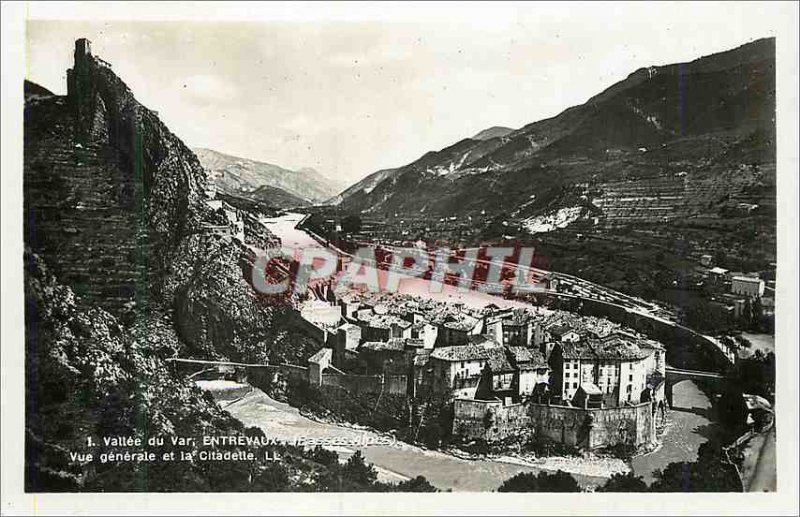 Postcard Modern Vallee du Var Entrevaux (Lower Alps) Vue Generale and the Cit...