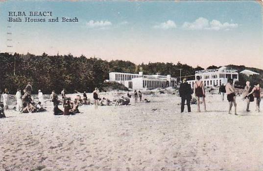 New York Elba Beach Bath Houses And Beach 1935