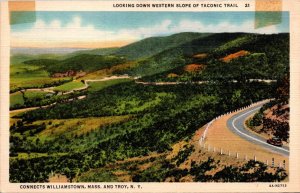 Taconic Trail Williamstown Massachusetts MA Troy New York NY Postcard