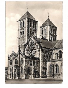 Germany RPPC St Paulus Dom Paradies Munster Westfalen Cathedral 4X6 Postcard