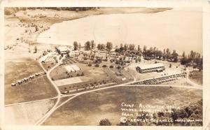 D33/ Wabee Lake ndiana In Real Photo RPPC Postcard 1941 Camp Alexander Mack