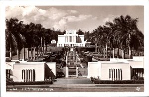 RPPC Latter Day Saints LDS Hawaiian Temple, HI Vintage Postcard W58