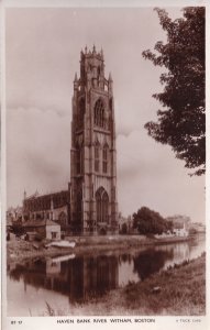 River Witham Boston Lincolnshire Real Photo Old Postcard