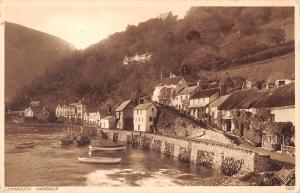uk13638 lynmouth harbour real photo uk