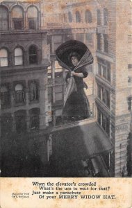 Merry Widow Hat 1910 paper tear top edge