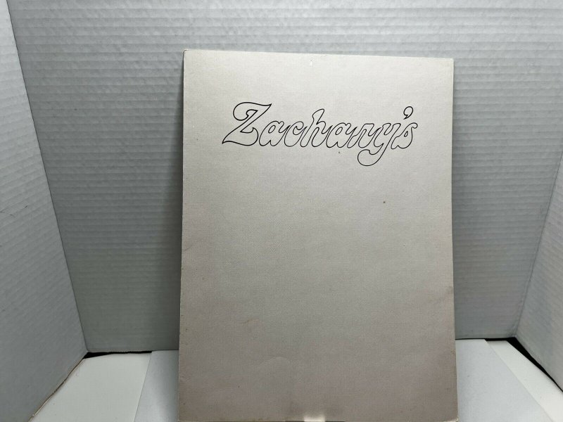 Vintage 80s Zachary's Restaurant Menu Louisville KY