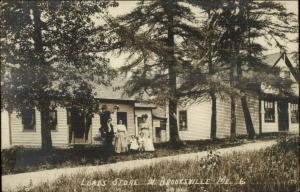 West Brooksville ME Lord's Store c1910 Real Photo Postcard