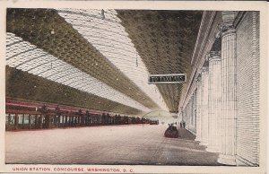 Washington DC Union Train Station, Concourse, 1920s RR Railroad Railway