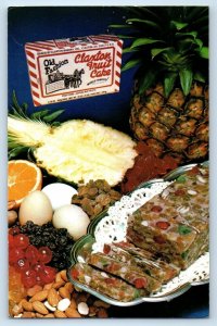 Old Fashioned Claxton Fruit Cake Claxton Bakery Georgia GA Advertising Postcard
