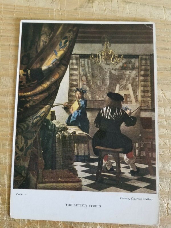 JAN VERMEER.A LOT OF 3 VTG UNUSED ART POSTCARDS*P17