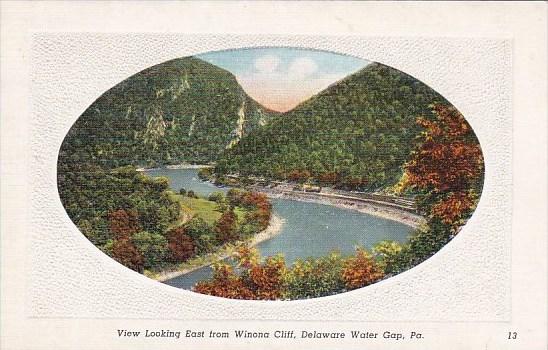 Pennsylvania Delaware Water Gap View Looking East From Winona Cliff