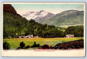 Sils im Engadin/Segl Switzerland Postcard Sils-Maria with Fex Glacier 1905