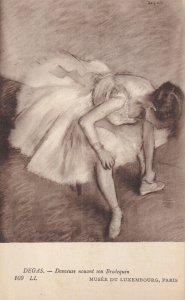 DEGAS, 1900-10s; Portriait of a Ballerina adjusting slipper