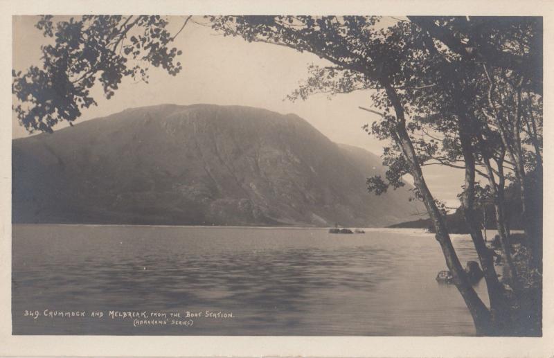 Crummock & Melbreak Boat Station Cumbria Old Postcard