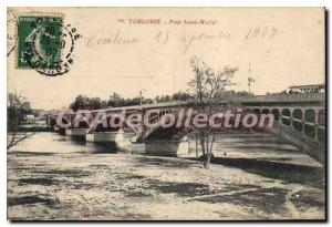 Postcard Old Toulouse Pont Saint Michel