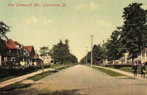 C.1910 East Greenwood Ave., Lansdowne, Pa. Vintage Postcard P137