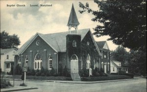 Laurel Maryland MD Baptist Church Vintage Postcard