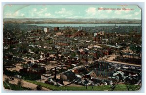 1959 Aerial View Hamilton from the Mountain Canada Return Postage Postcard 