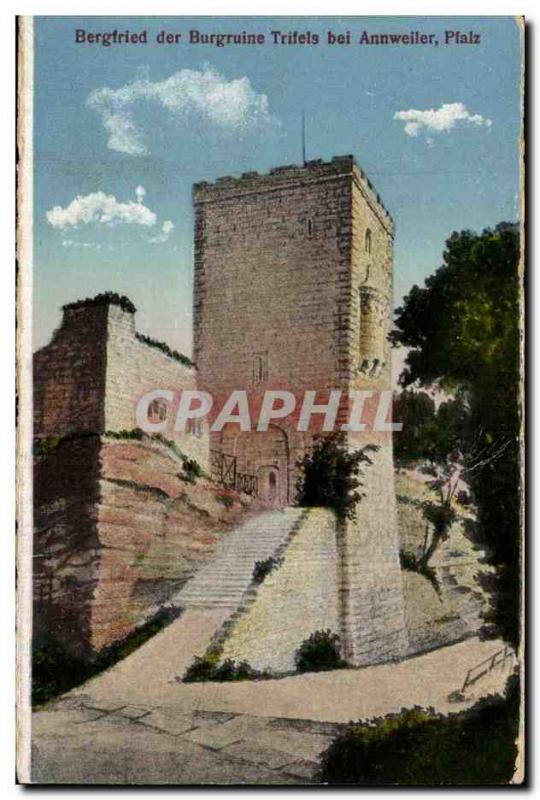 Postcard Old Bergfried der Burgruine bei Trifels Annweiler Pfalz