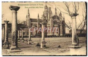 Old Postcard Pavia Certosa Monumental