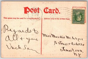 Be A Booster 1908 P.L. Wells Message Postcard President Taft Campaign