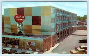 FLORENCE, South Carolina SC ~ Roadside HEART of FLORENCE MOTEL c1960s  Postcard