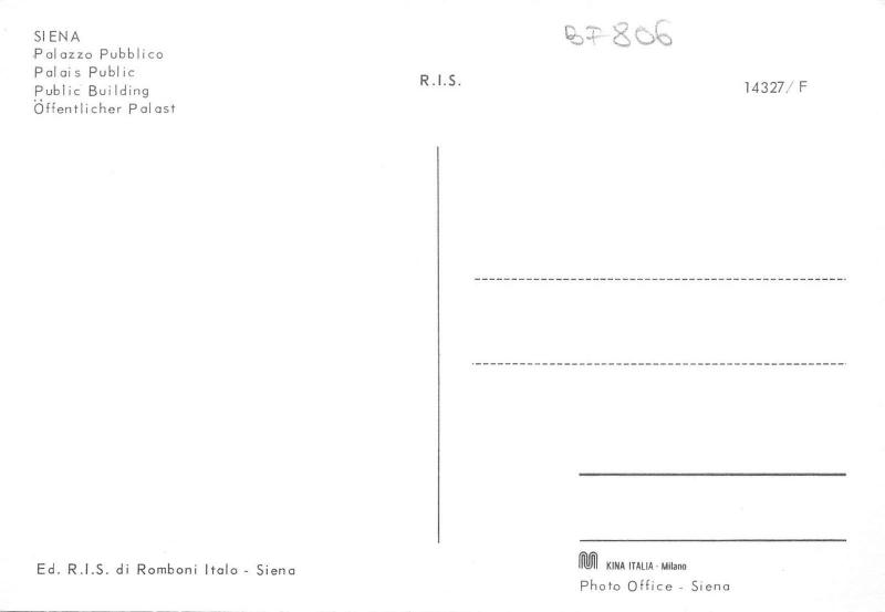 BF806 Torre del mangia e il duomo Siena   Italy 1