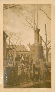 c1910 Occupation Man Large Steam Boiler Machinery Chain Drive RPPC Real Photo