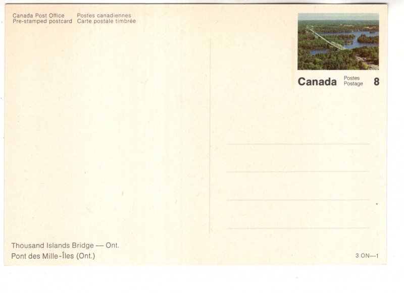 Thousand Islands Bridge, Ontario, Postal Stationery Canada