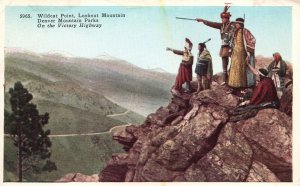 Vintage Postcard Wildcat Point Lookout Mountain Denver Mountain Peeks Colorado