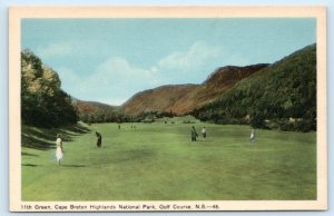 CAPE BRETON HIGHLANDS National Park, Nova Scotia~GOLF COURSE 11th Green Postcard