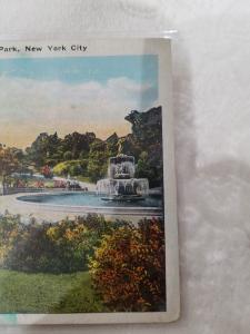 Antique Postcard, The Terrace and Bethesda Fountain, Central Park, New York