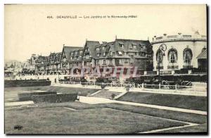 Old Postcard Deauville Gardens and the Normandy Hotel