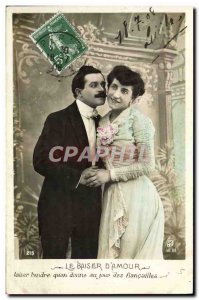 Old Postcard Fantaisie The kiss & # 39amour