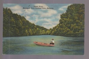 Kentucky c1940 MAMMOTH CAVE NATIONAL PARK Boating GREEN RIVER Curteich KY