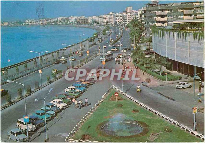 Postcard Modern Marine Drive Mumbai India