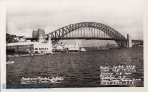 Postcard RPPC Harbour Bridge Sydney Showing Luna Park Australia