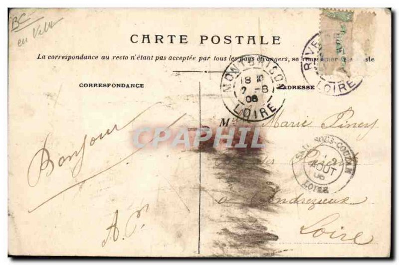 Old Postcard Rive de Gier jousting