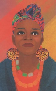 Faith Ringgold American Quilter Painter Sculptor Music Artist Postcard