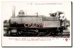 Postcard Old Train Locomotive Machine 30912