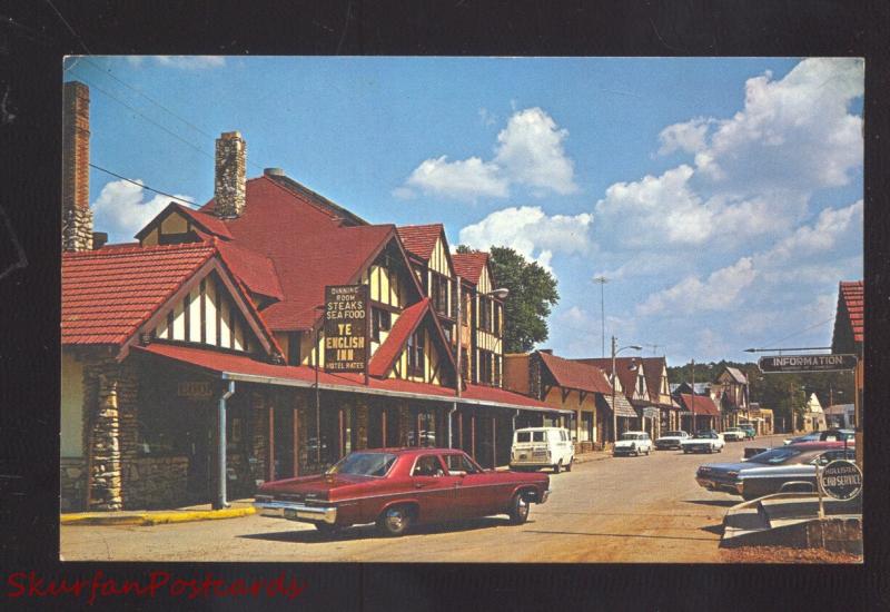 Hollister Missouri Downtown Street Scene 1960'S Cars Vintage Postcard MO. United States