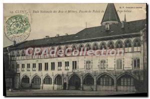 Old Postcard Cluny National School of Arts and Trades Facade of the Palace of...