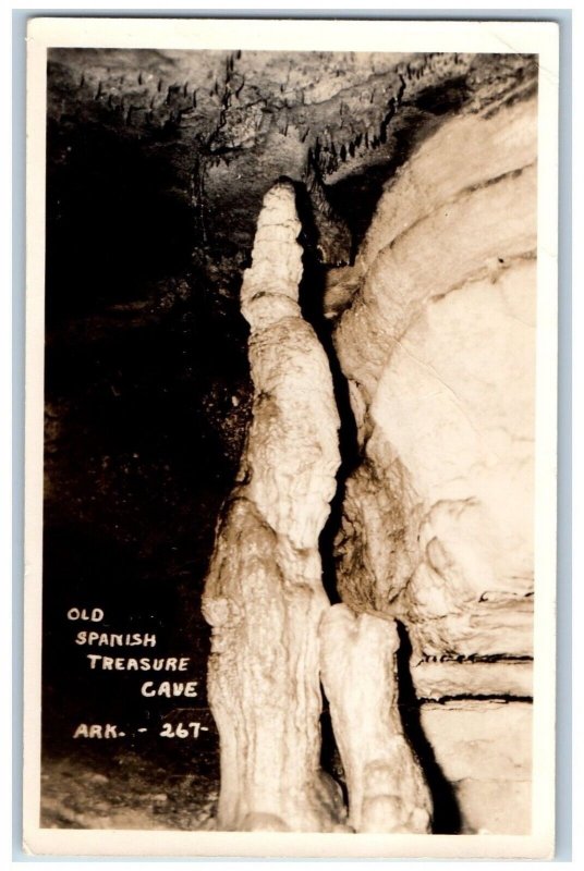 Arkansas AR Postcard RPPC Photo Old Spanish Treasure Cave c1910's Antique