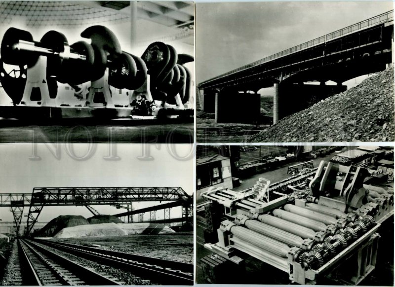 430401 Czechoslovakia industrial facilities SET of 12 photo Postcards