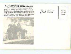 Pre-1980 RISQUE - BATHING SUIT GIRL AT CASTAWAYS CASINO HOTEL Las Vegas NV B1099