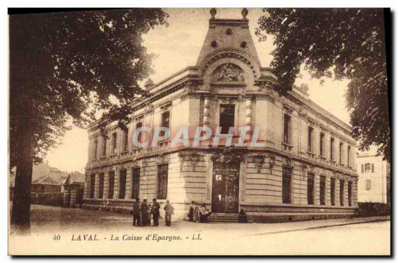Old Postcard Bank Laval Caisse d & # 39Epargne