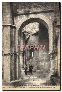 Old Postcard Marcilhac Interior of church & # 39ancienne of & # 39Abbaye